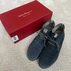 Ferragamo World Metro Suede Chukka Boot